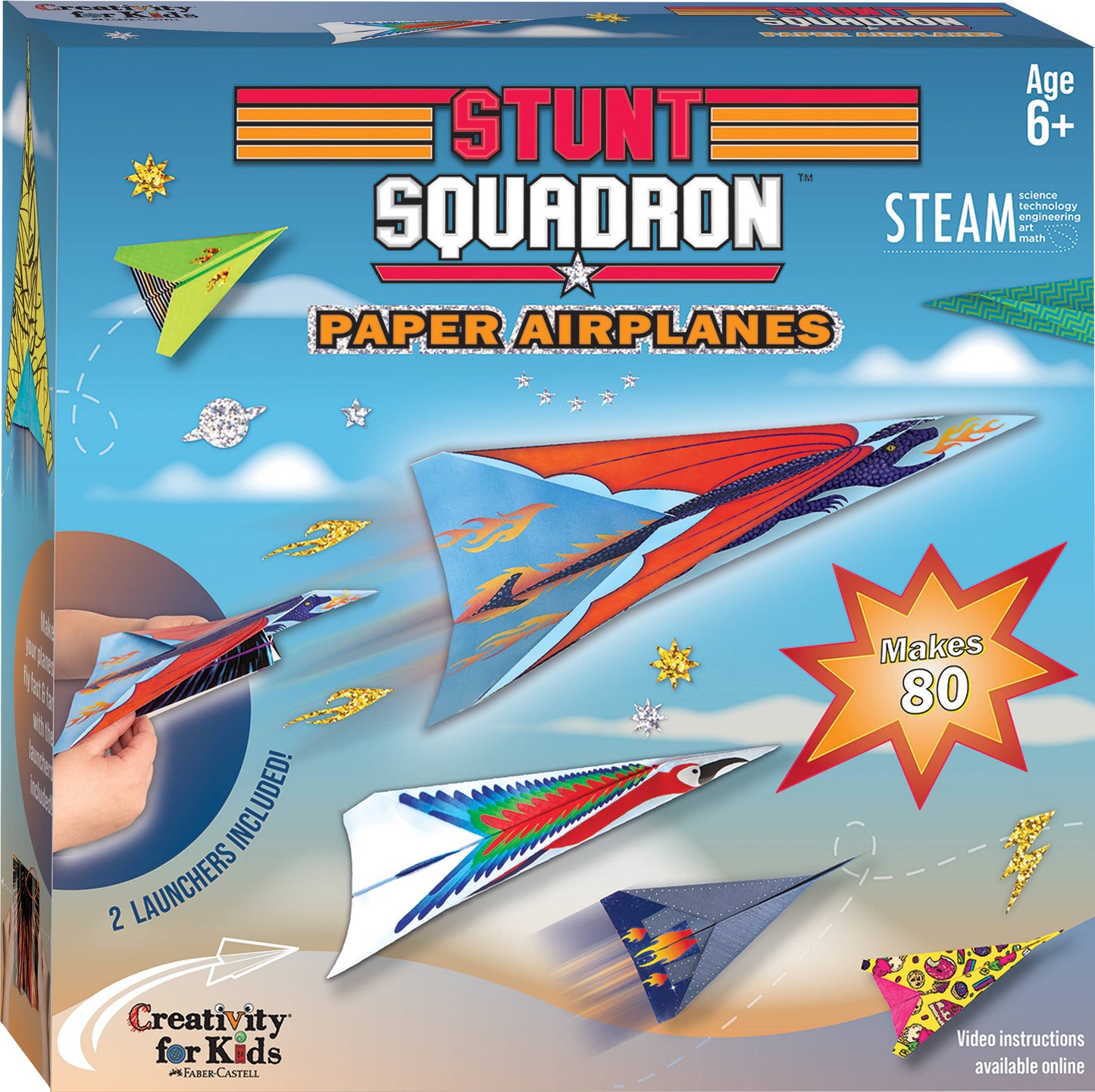 Faber-Castell / Creativity for Kids - Stunt Squadron Paper Airplane Craft Kit for Kids
