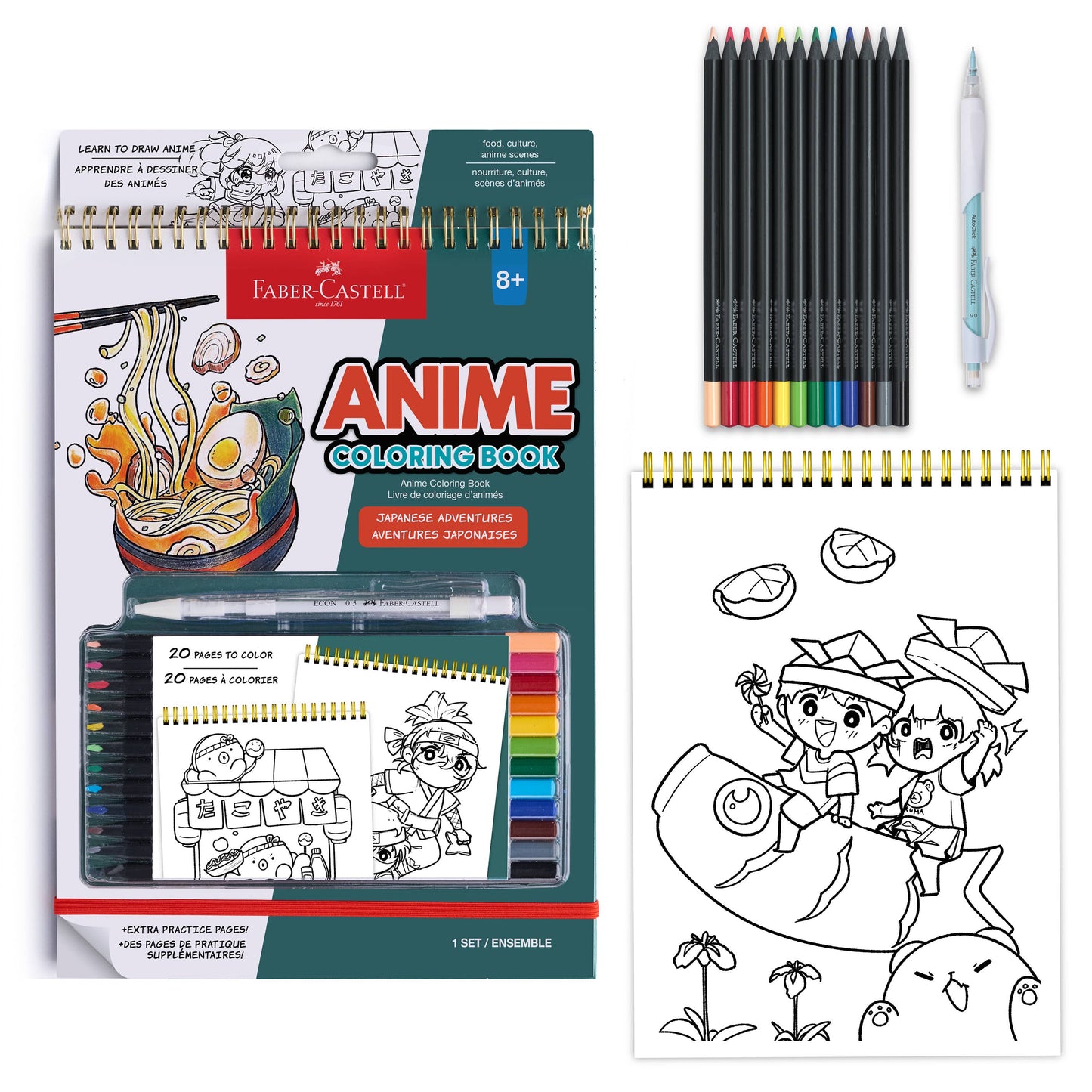 Faber-Castell / Creativity for Kids - Anime Drawing - Japanese Adventures Edition Coloring Book