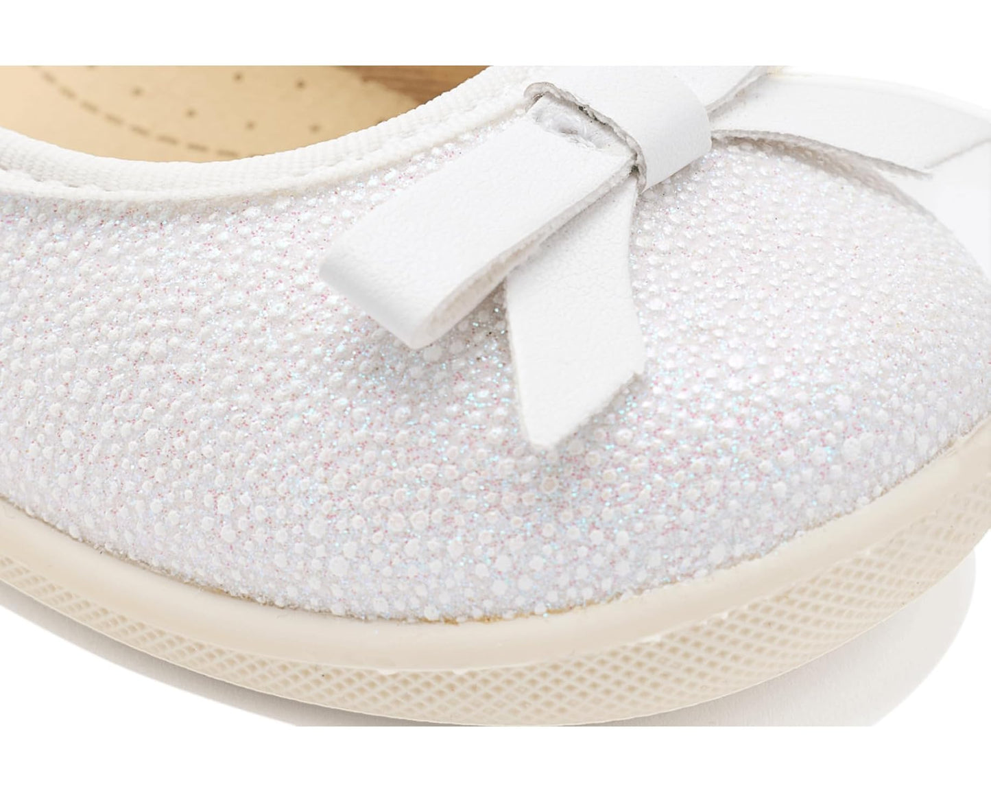 Naturino - Claries 2 Canvas  White Mary Jane Shoe Crystals/Sprint