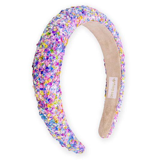 Frog Sac Kids Padded Headband, Chunky Sequin Hair Band