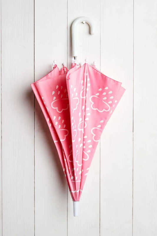 Grass & Air - Little Kids Colour-Revealing Umbrella In Baby Pink