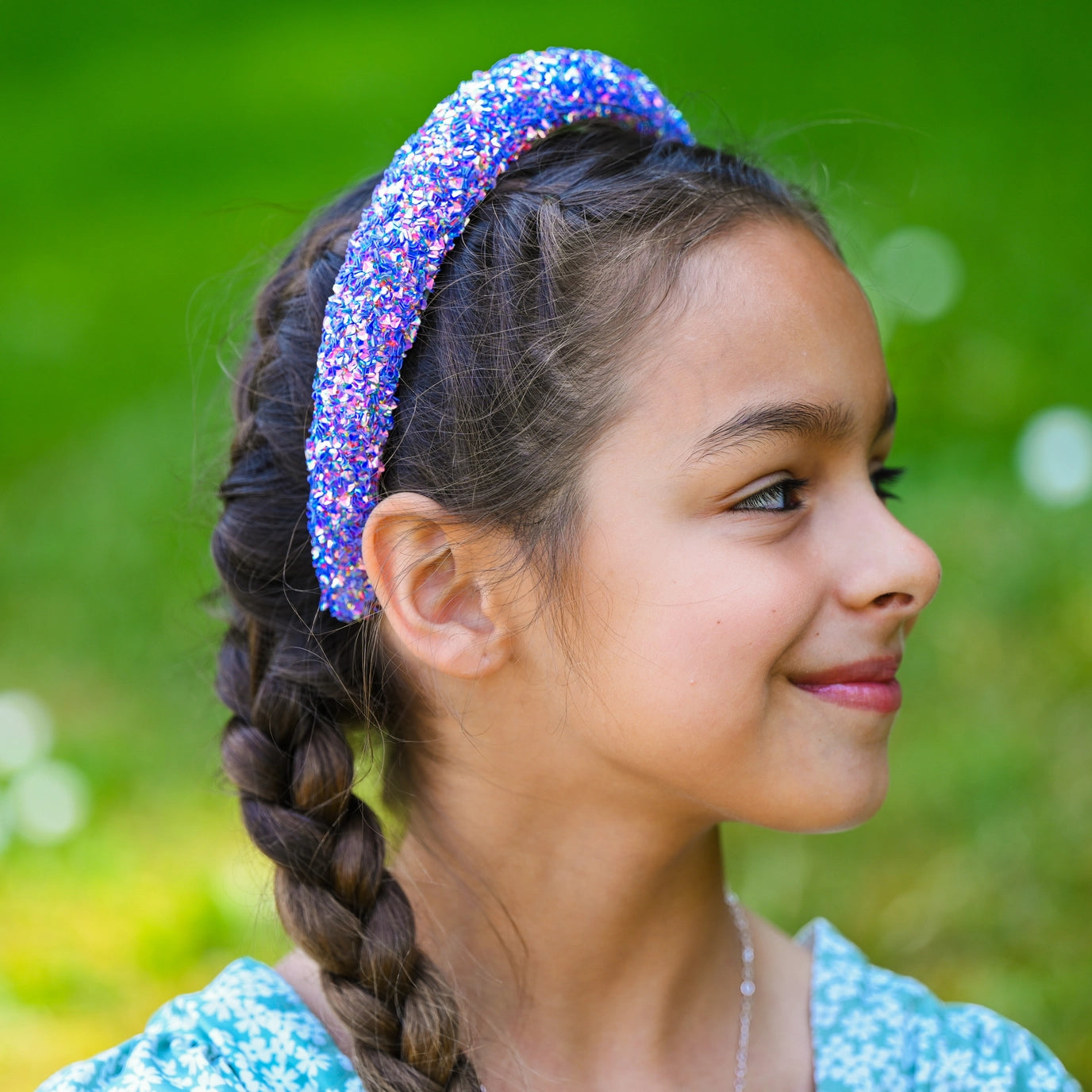 Frog Sac Kids Padded Headband, Chunky Sequin Hair Band