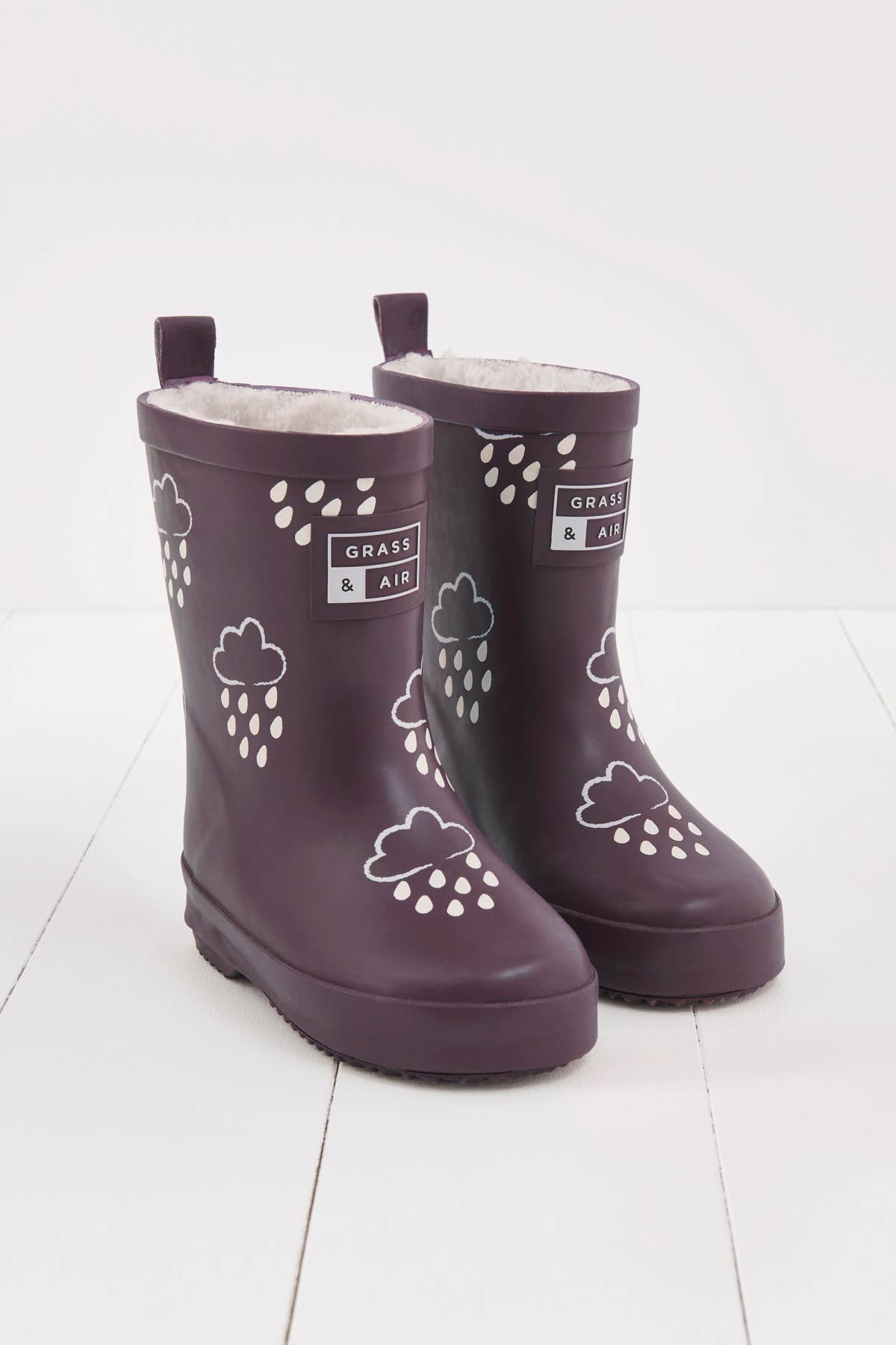 Grass & Air - Ochre Colour-Changing Kids Winter Wellies