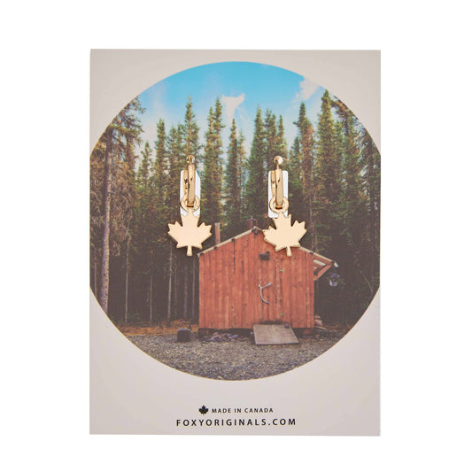 Foxy Originals - Maple Leaf Huggie Hoop Earrings