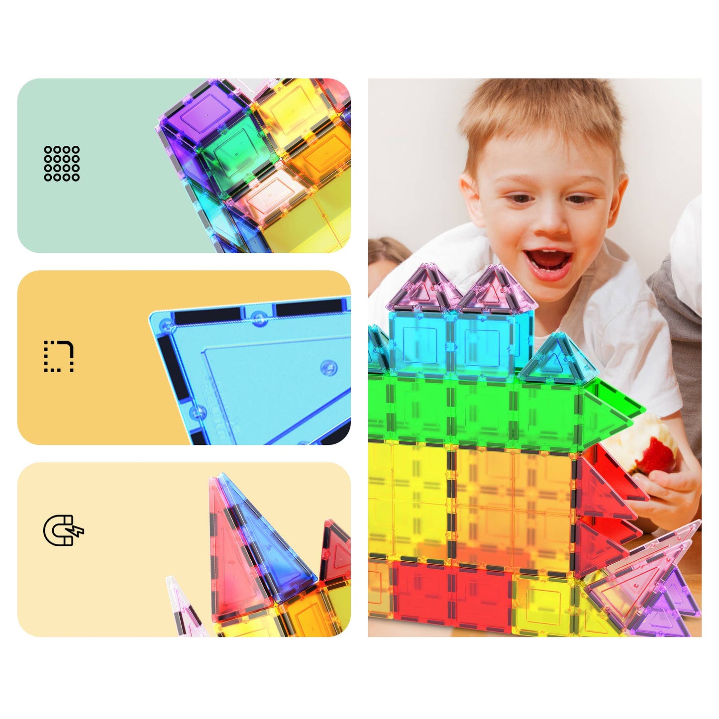 PicassoTiles 101pc Magnetic Tile Building Set