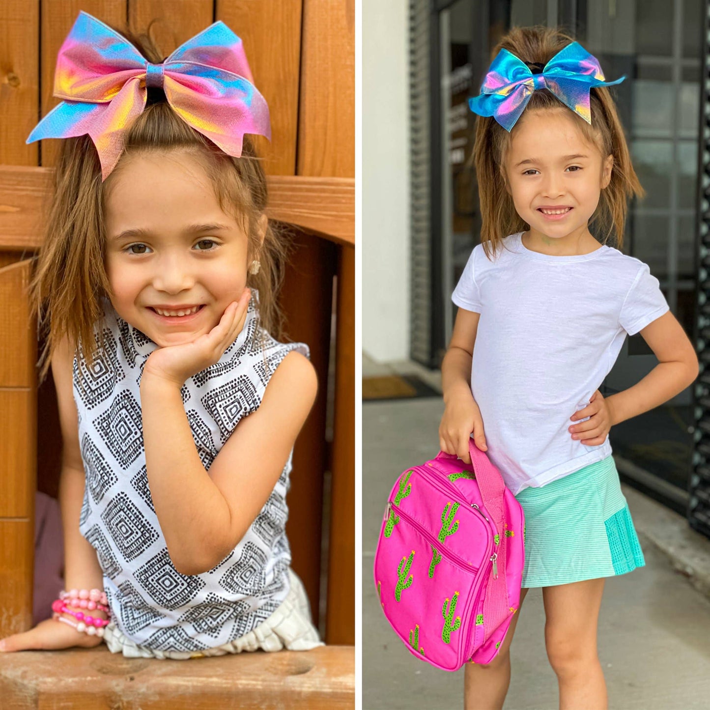Frog Sac Large Mermaid Hair Bows, 4-Pack