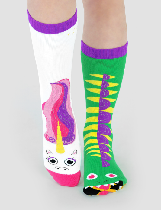 Pals Socks - Dragon & Unicorn Mismatched Adult Socks