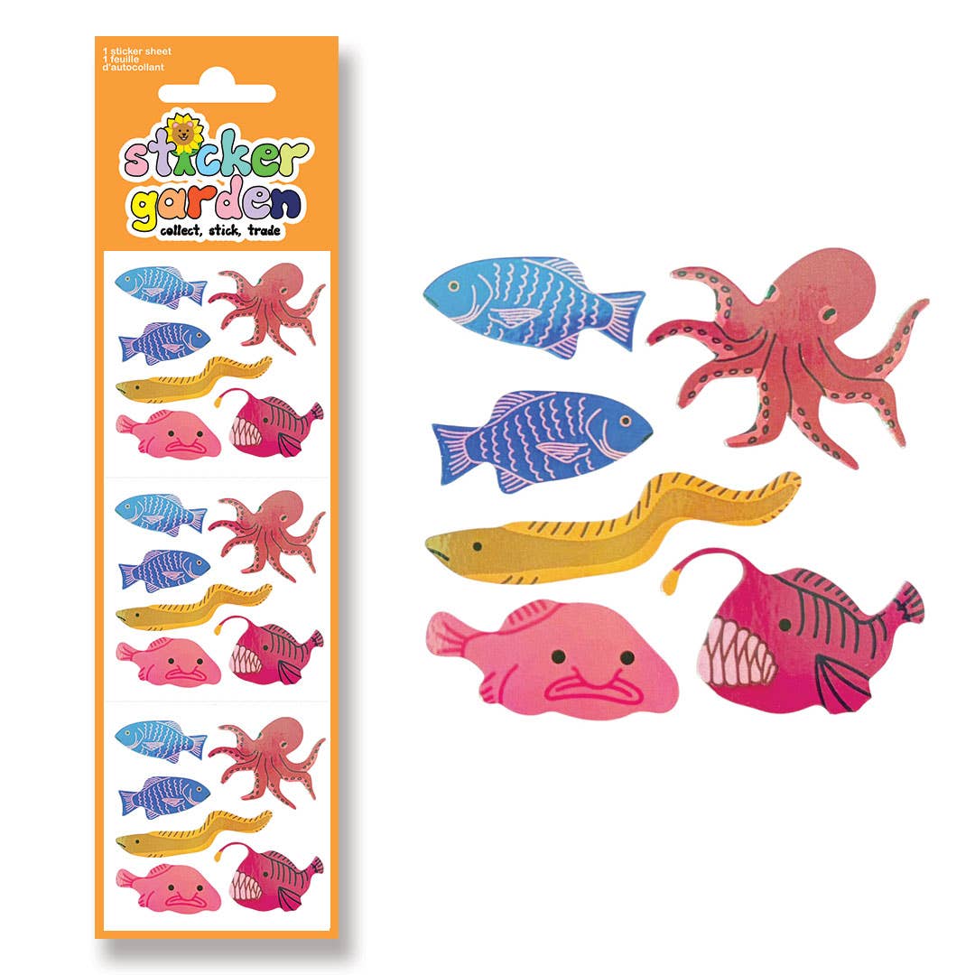 Sticker Garden - Pearl Sea Creatures Halloween Sticker Sheet