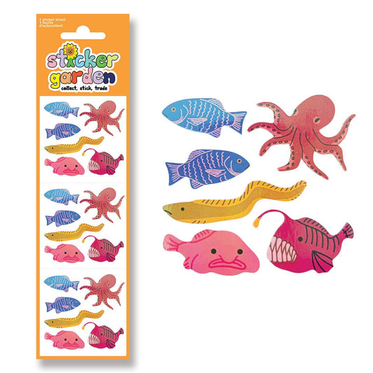 Sticker Garden - Pearl Sea Creatures Halloween Sticker Sheet