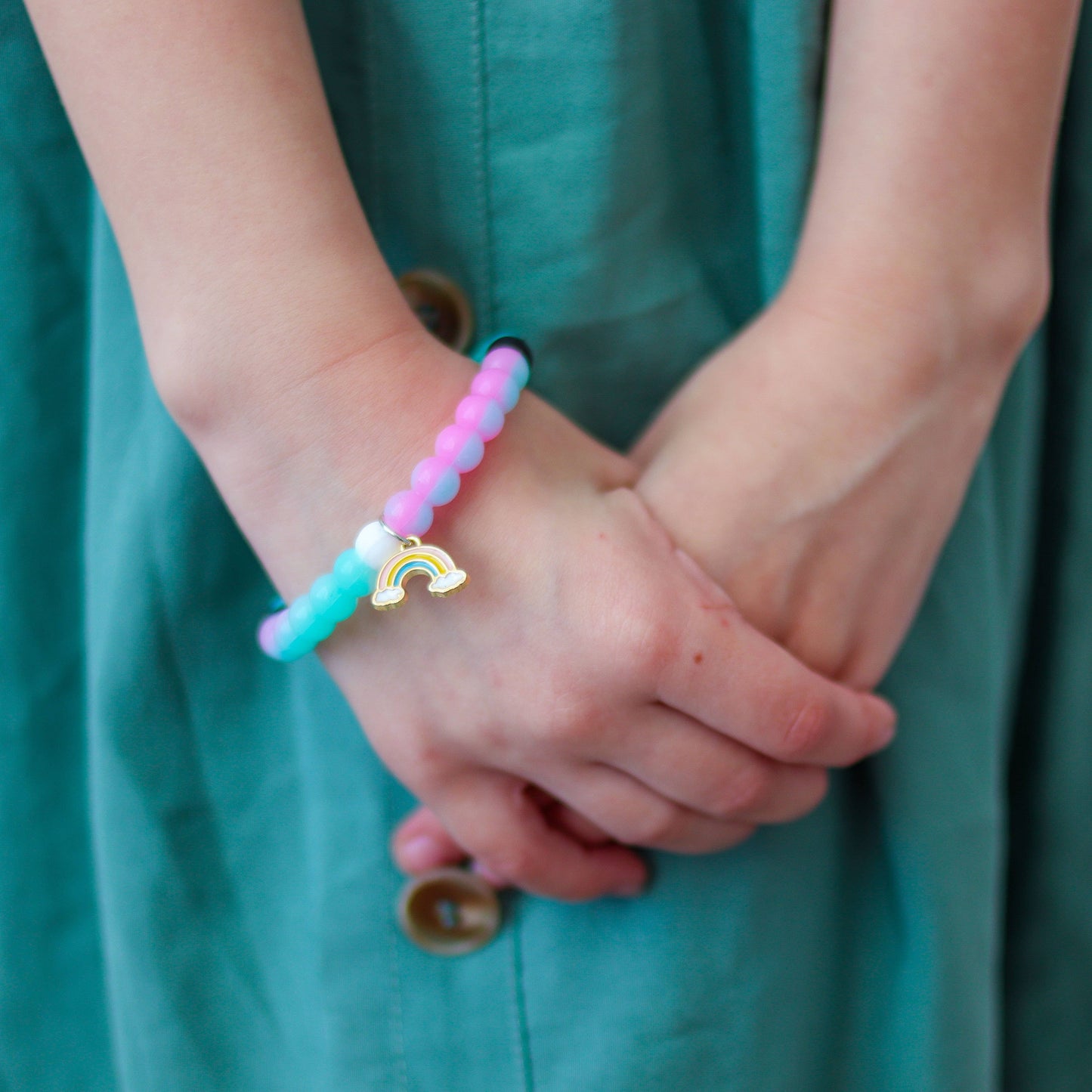 Frog Sac - Glow in the Dark Unicorn Charm Bubble Bracelets