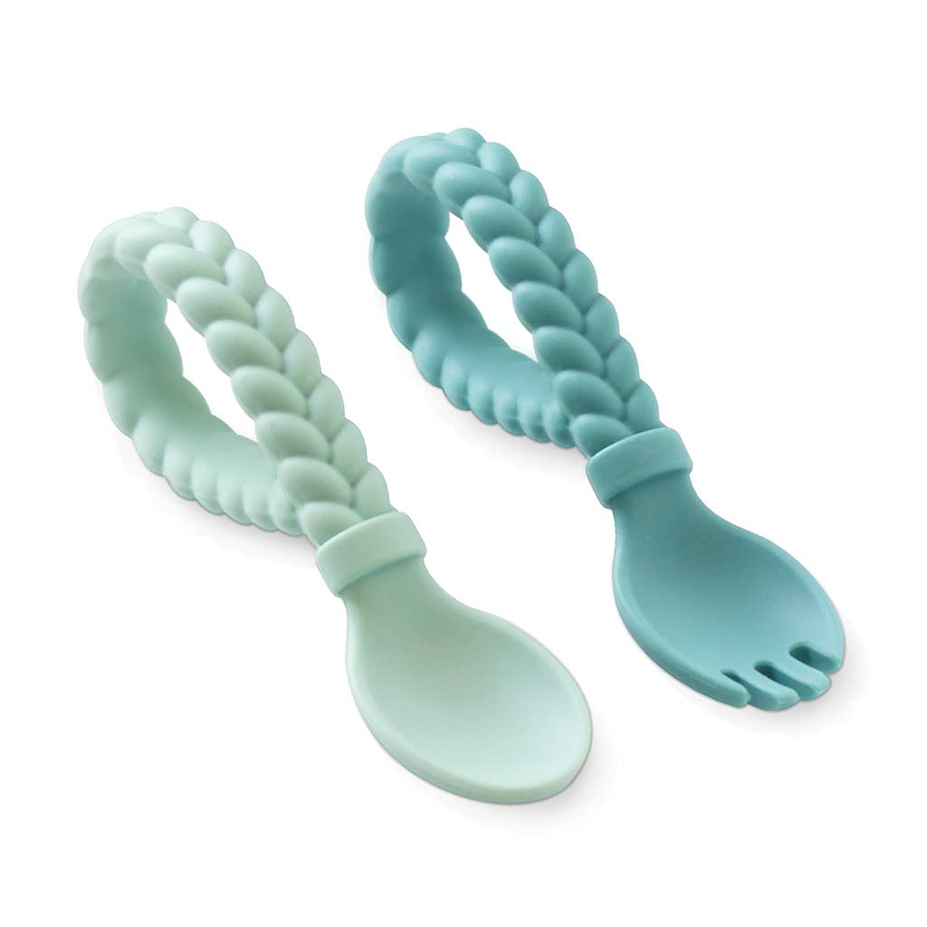 Itzy Ritzy - Sweetie Spoons Spoon + Fork Set: Pink