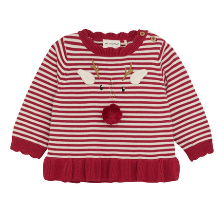 Minymo Infant/kid Girl Christmas Reindeer Top - 3M