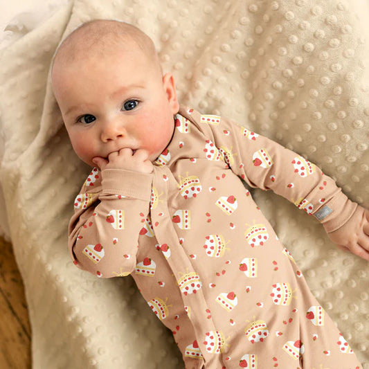 Coccoli Modal Ziper Footie - Shortcake On Sand