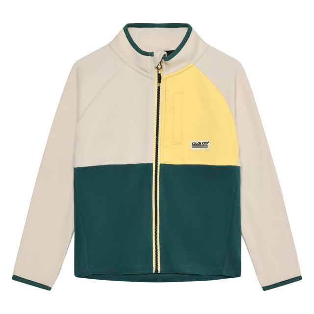 Color Kids - Colorblock Fleece Jacket - 6Y