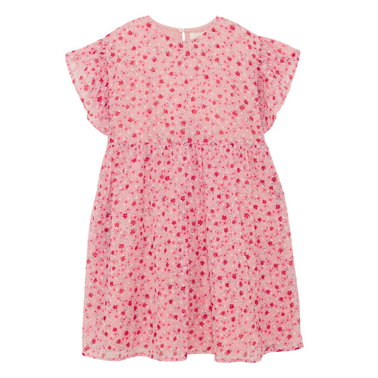 Creamie Flower Doby Dress - 8Y