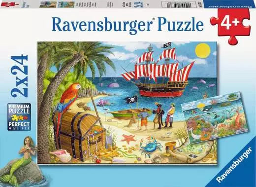 Ravensburger - Children’s Jigsaw Puzzle Ingrid Slyder: Pirates and Mermaids - 24 Pieces Puzzle