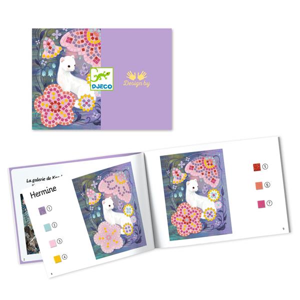 Djeco - Glittery Sticker Mosaics: Animals of the Undergrowth