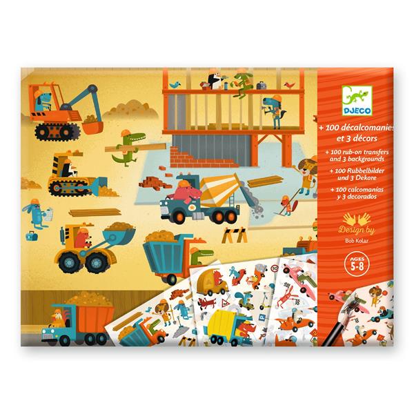 Djeco - Transfer Decals Activity: Cars & Trucks