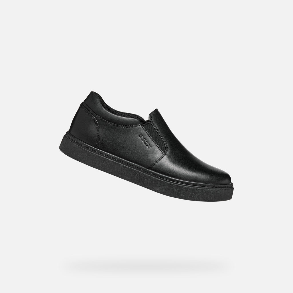 Geox Nashik Boys Uniform Sneakers Shoes Black