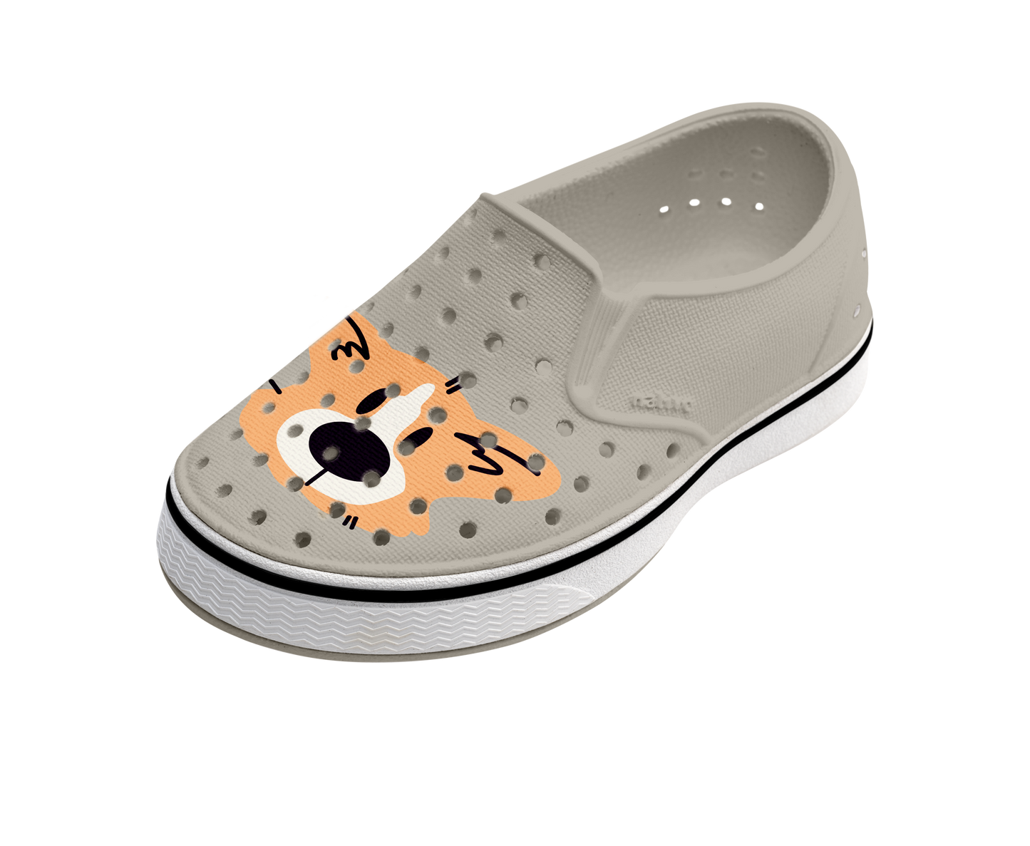 Native Shoes Miles Kids' Block Print Slip-On - Wide Fit