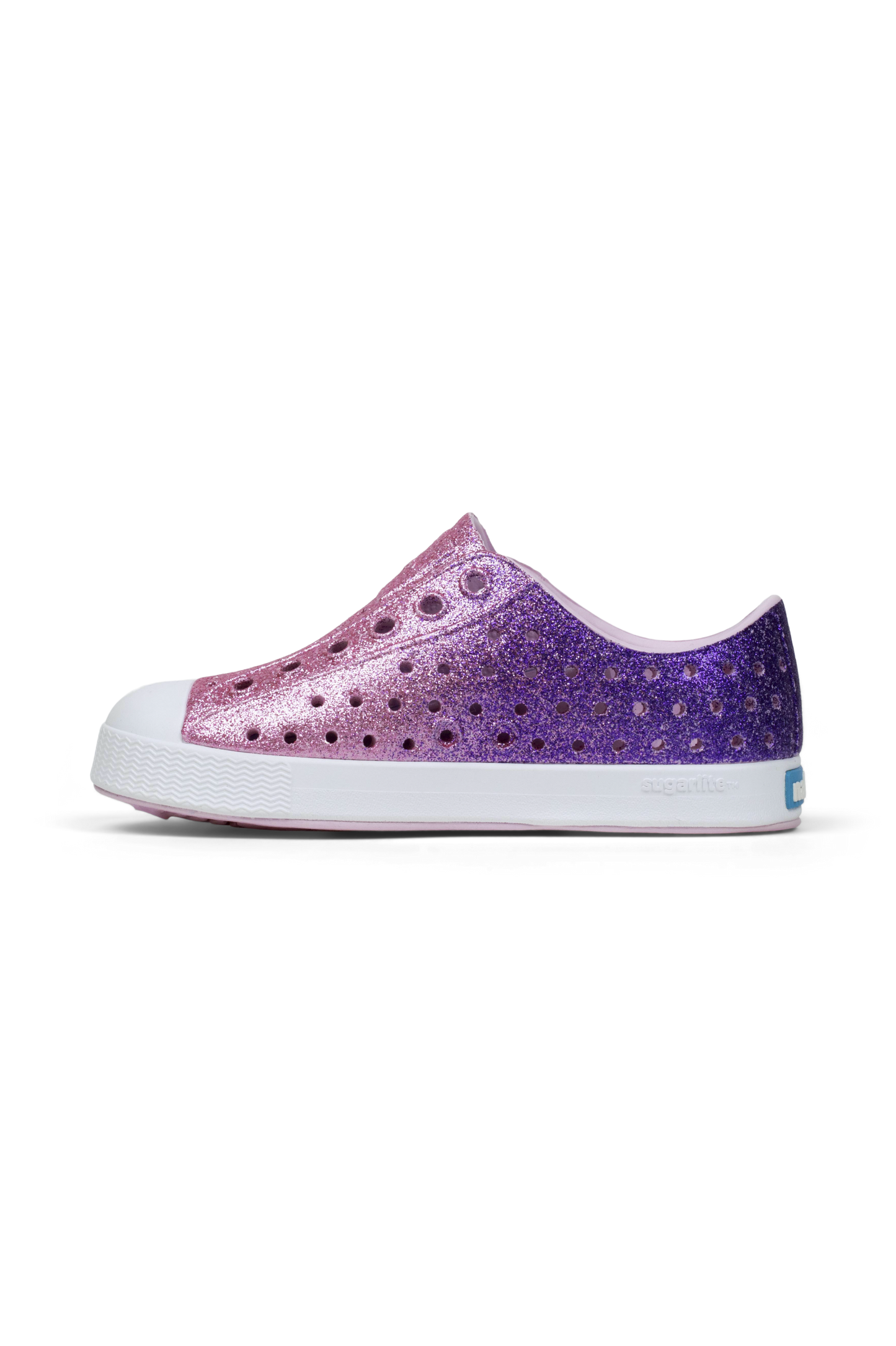 Native Shoes Jefferson Kids' Bio Bling Slip-On - Future Purple Bling