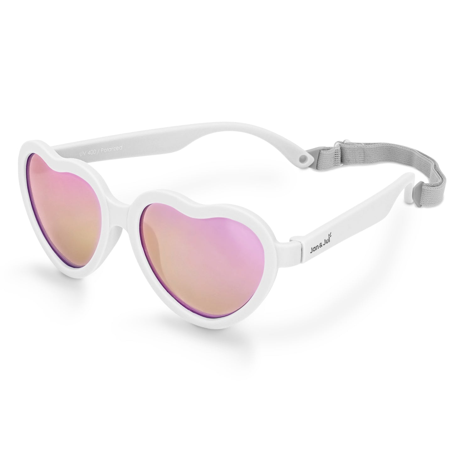 Jan & Jul - Kids Polarized Heart Sunglasses White 2