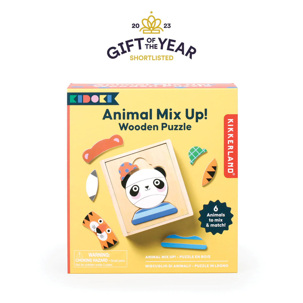 Kidoki - Animal Mix Up! Wooden Puzzle
