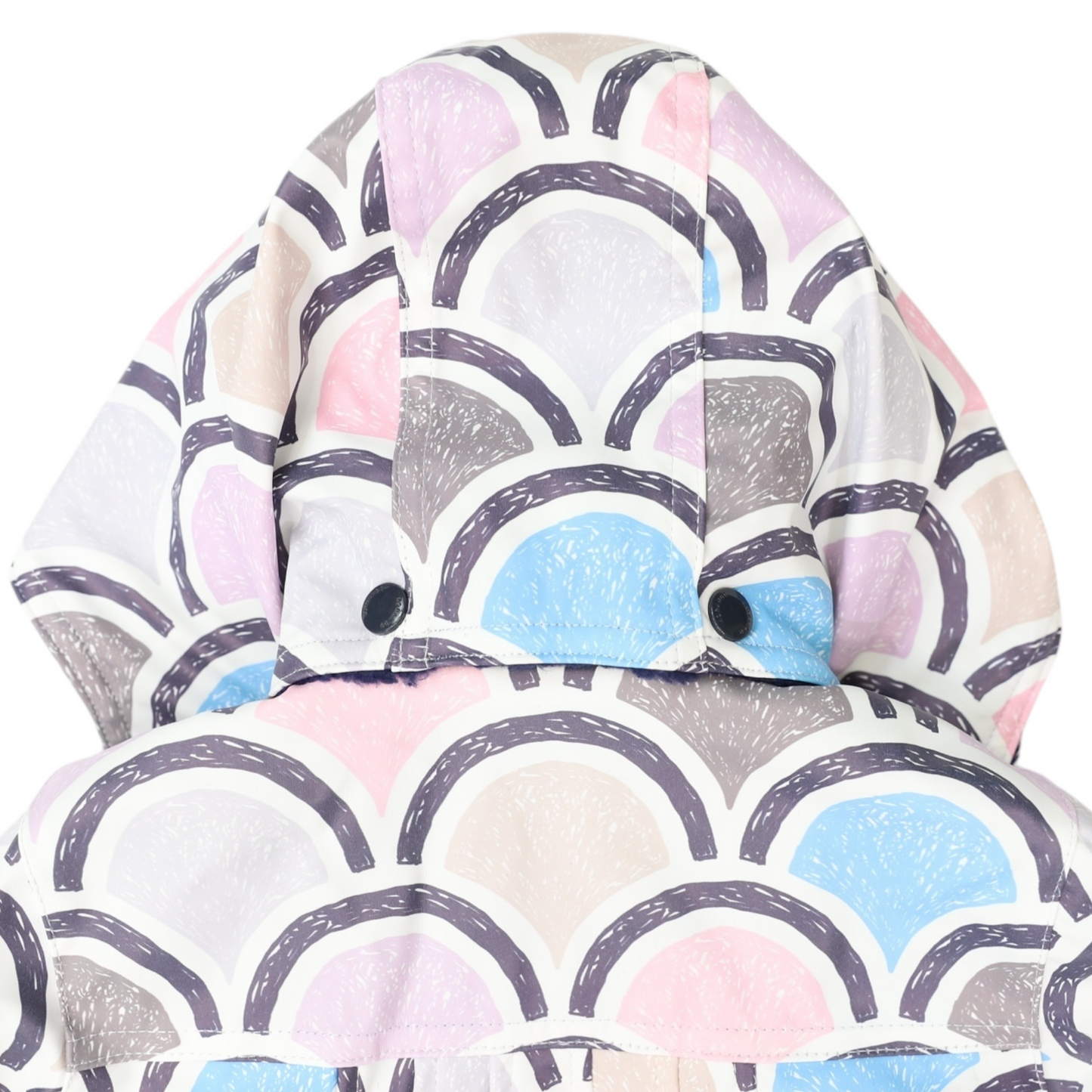 Korango Arch Print Lined Raincoat Blue