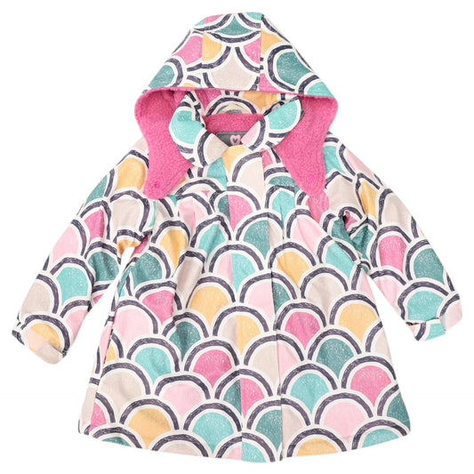 Korango Arch Print Lined Raincoat Green