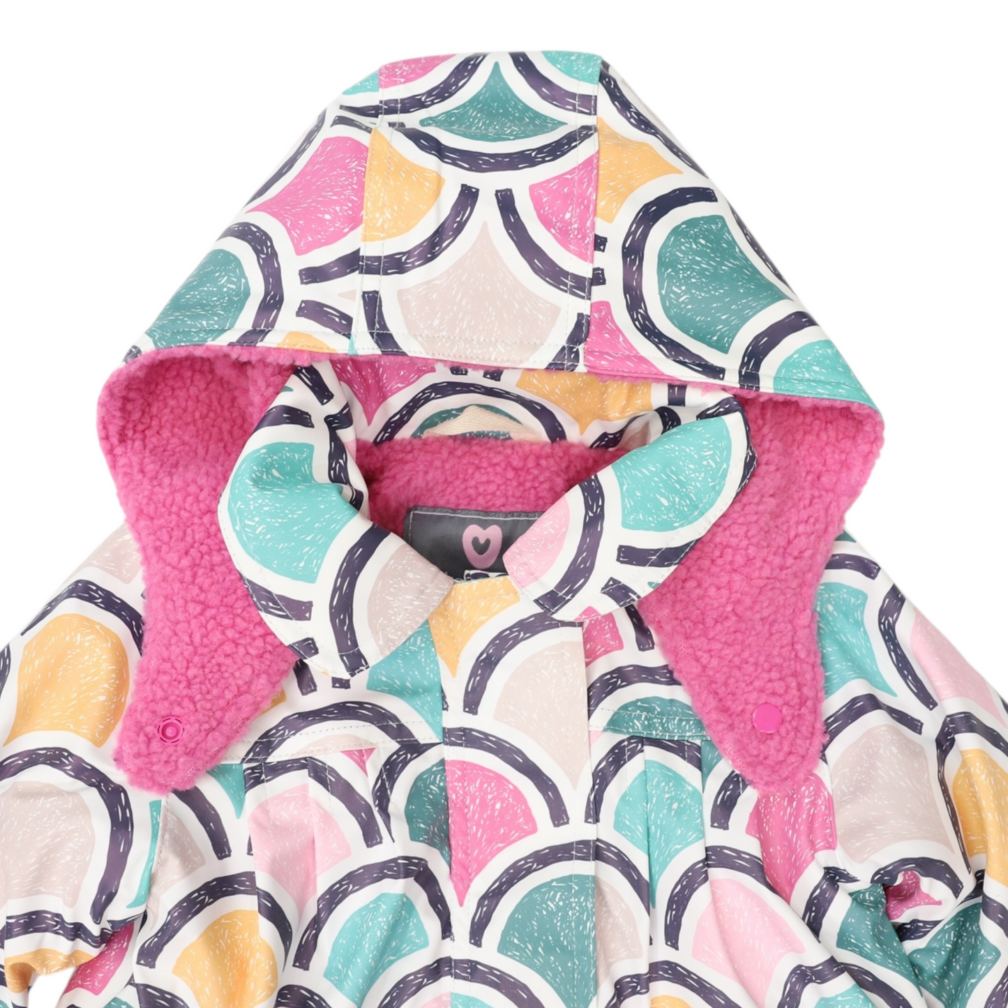 Korango Arch Print Lined Raincoat Green
