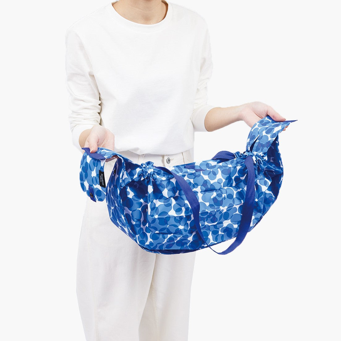 Shupatto Compact One-Pull Foldable Bag - Print - L