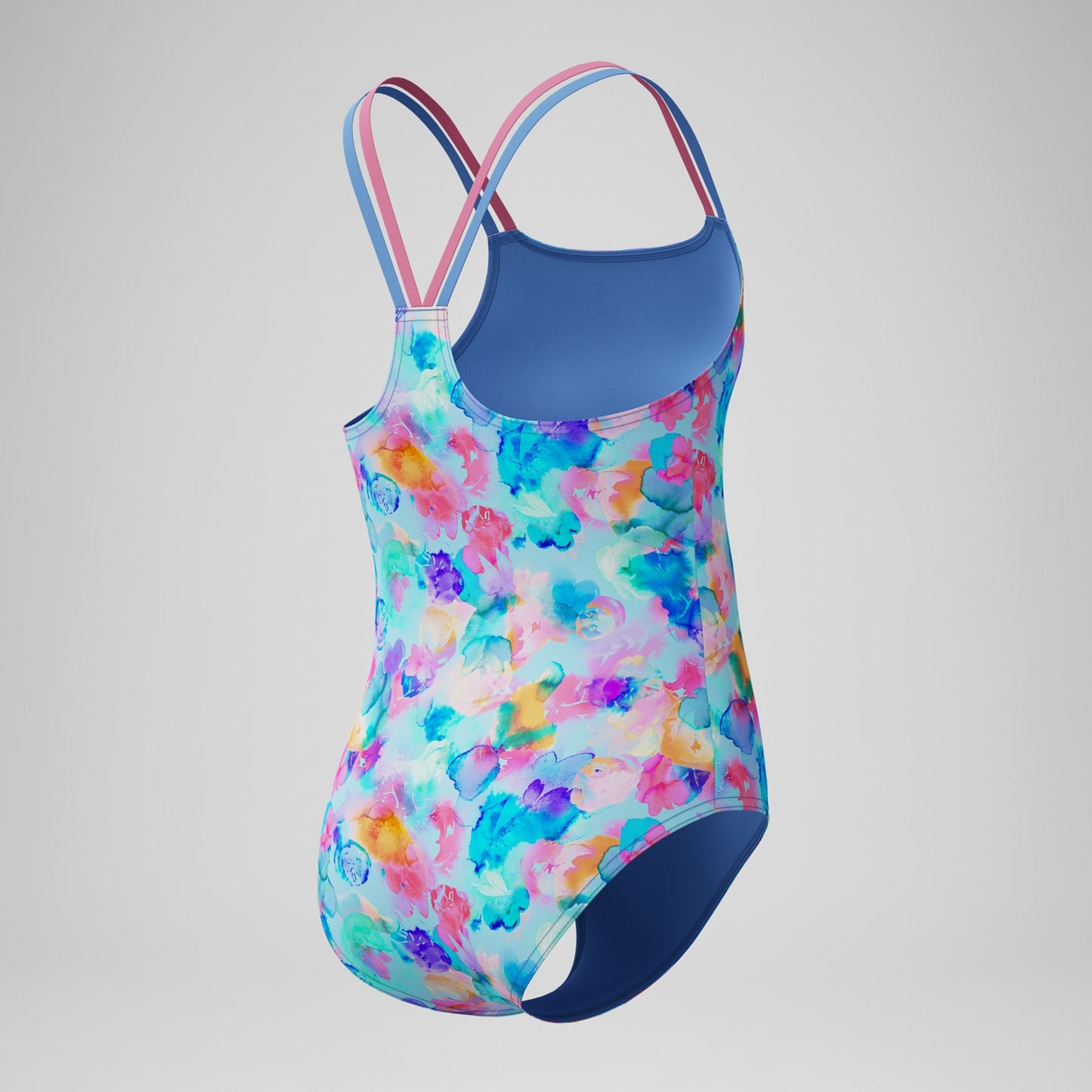 Speedo Strappy Printed One Piece Swimsuit Periwinkle blue 2