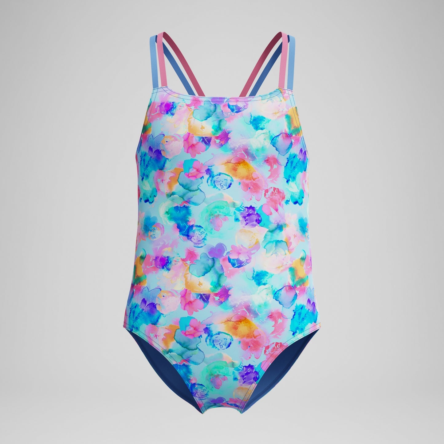 Speedo Strappy Printed One Piece Swimsuit Periwinkle blue 7