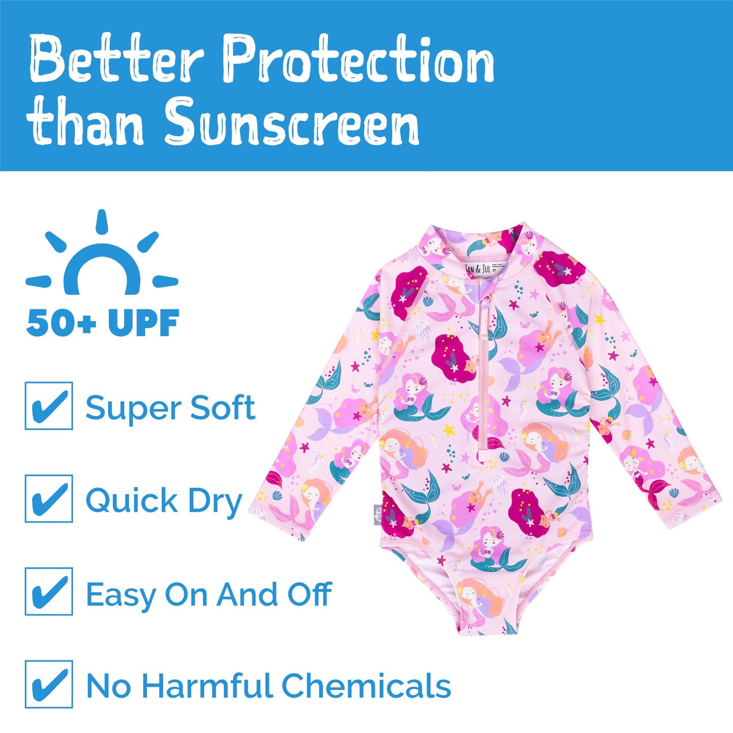 Jan & Jul - One Piece Long Sleeve Swimsuit