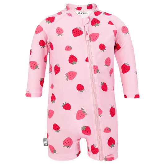Jan & Jul 1-pc UV Jumpsuit - Pink Strawberry