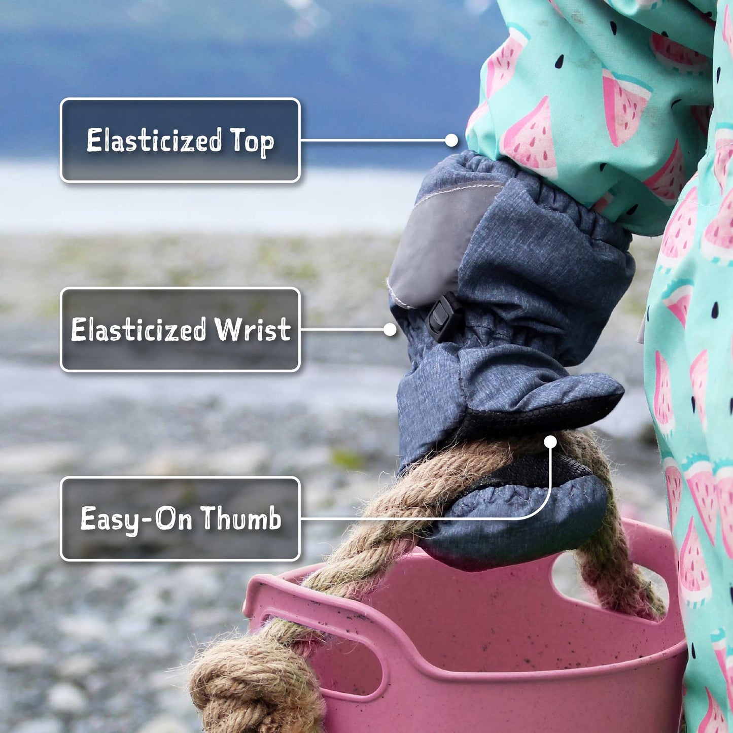 Jan & Jul Cozy-Dry  Kids Waterproof Rain Mittens
