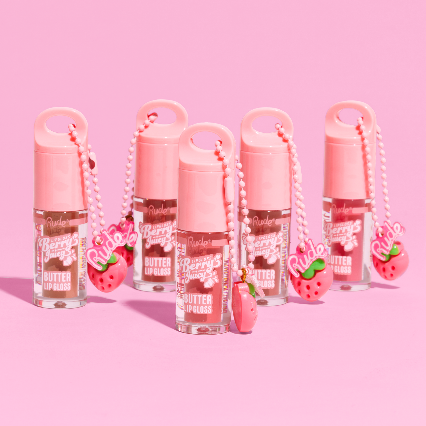 Rude Cosmetics - Berry Juicy Butter Lip Gloss Keychain