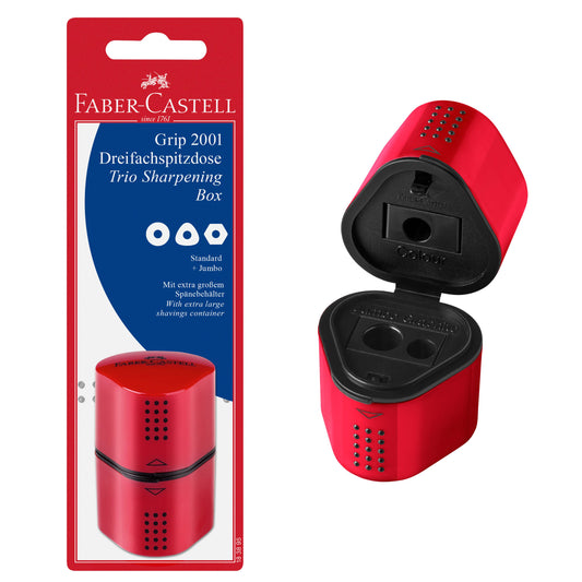 Faber-Castell / Creativity for Kids - Grip Trio Pencil Sharpener, Assorted Colors