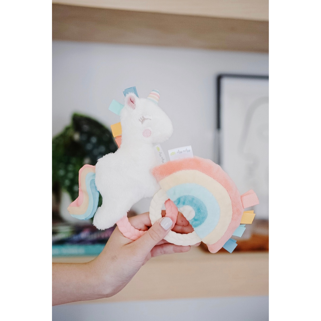 Itzy Ritzy - Ritzy Rattle Pal Plush Rattle Pal with Teether: Unicorn