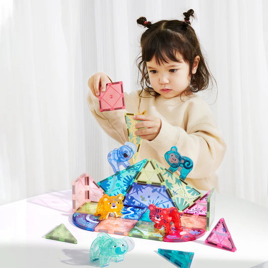 Mideer Colourful Magnetic Tiles: Wonderful Forest 40 Pieces