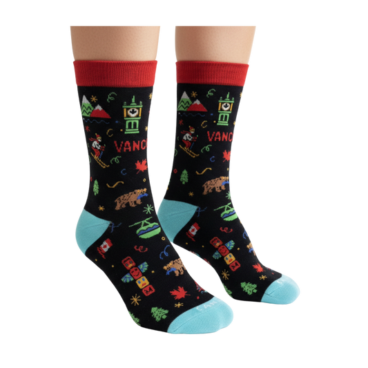 Northern Icons - Kids Vancouver Crew Socks Canada City Icons