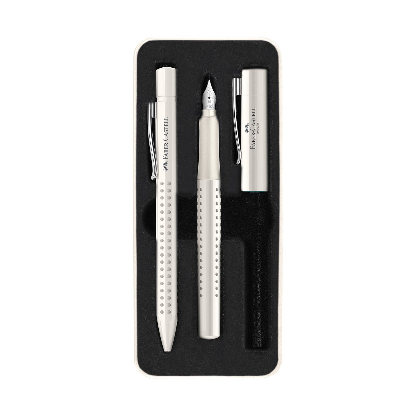Faber-Castell / Creativity for Kids - Grip 2010 Fountain & Ballpoint Pen Gift Set, Coconut Milk