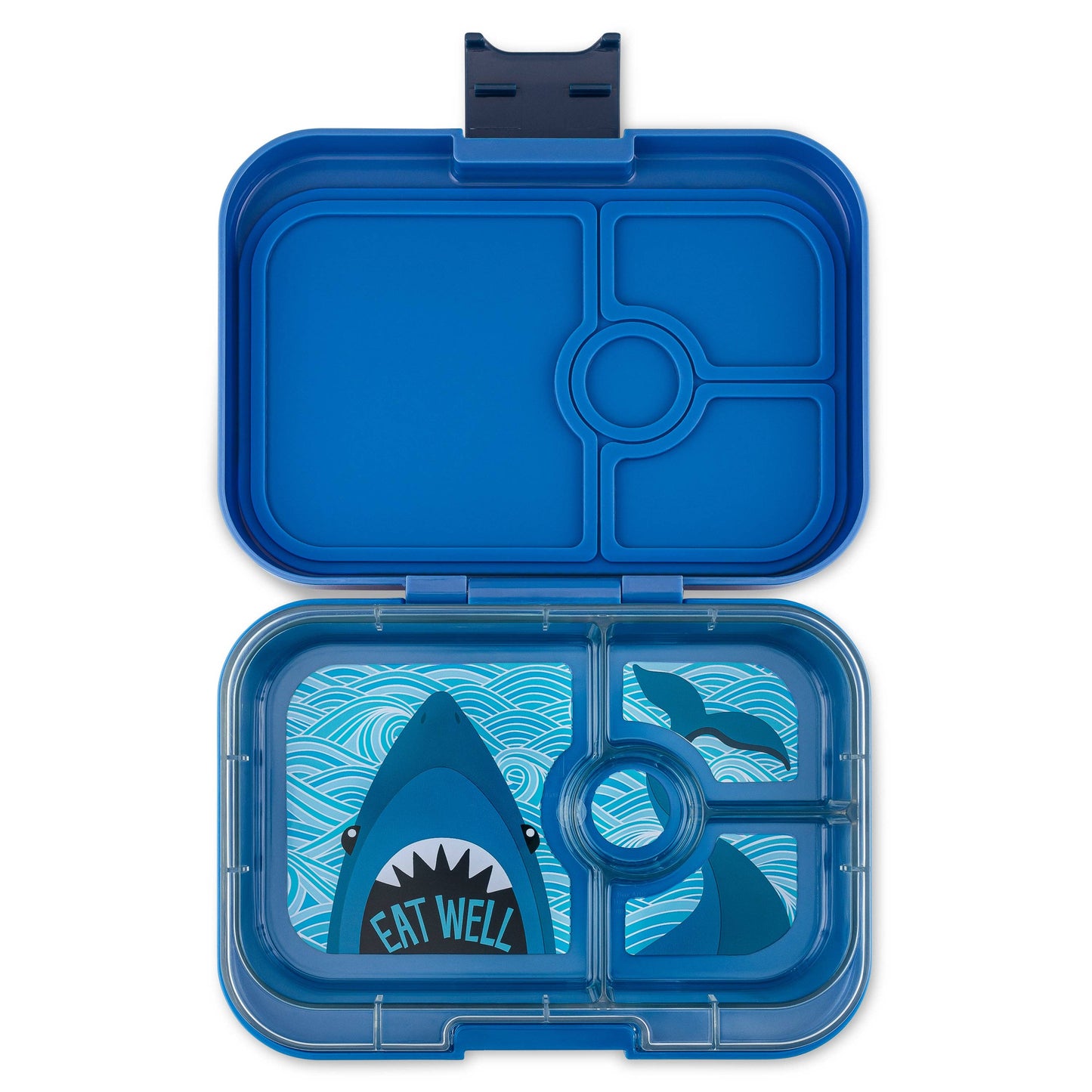 blue lunch box opened 1