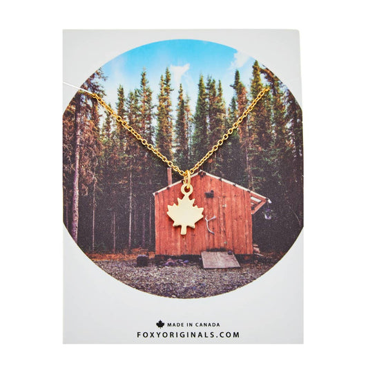 Foxy Originals - Maple Leaf Charm Necklace | Made in Canada