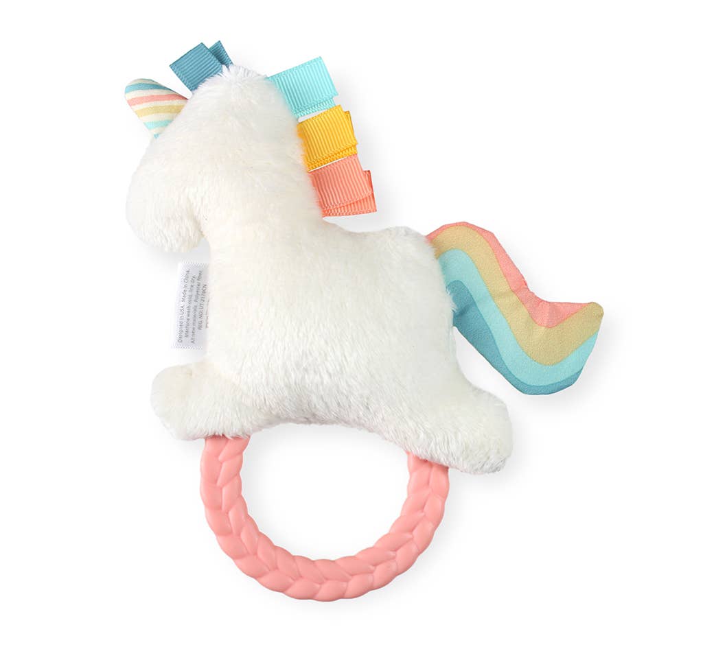 Itzy Ritzy - Ritzy Rattle Pal Plush Rattle Pal with Teether: Unicorn