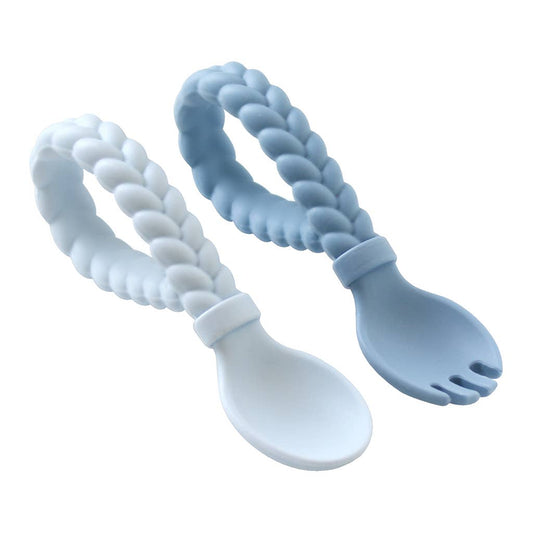 Itzy Ritzy - Sweetie Spoons Spoon + Fork Set: Blue