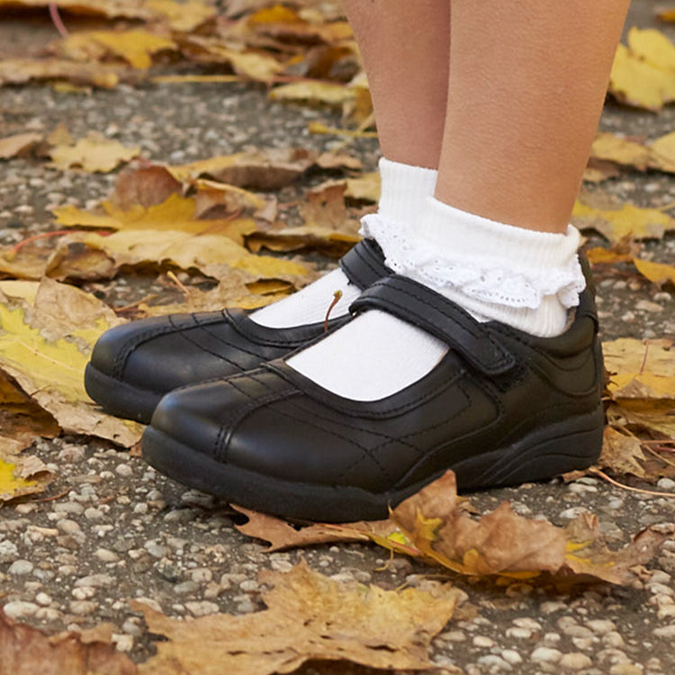 Stride Rite Medium Width Claire Black Uniform Shoes Little Kids