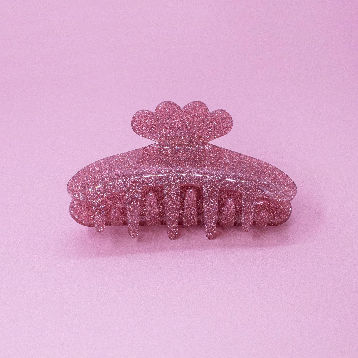 Frog Sac - Medium Round Glitter Hair Claw Clip