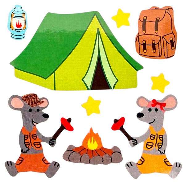 Sticker Garden - Glossy Mice Camping Sticker Sheet