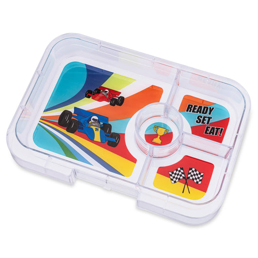Yumbox - Tapas Tray - Race Cars 4C (exterior not included)